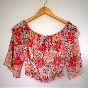 Wayf Floral Off The Shoulder Top